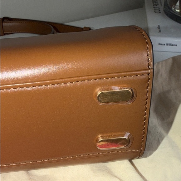 Tory Burch Brown & GoldLee Radzwill Satchel - Picture 8 of 10